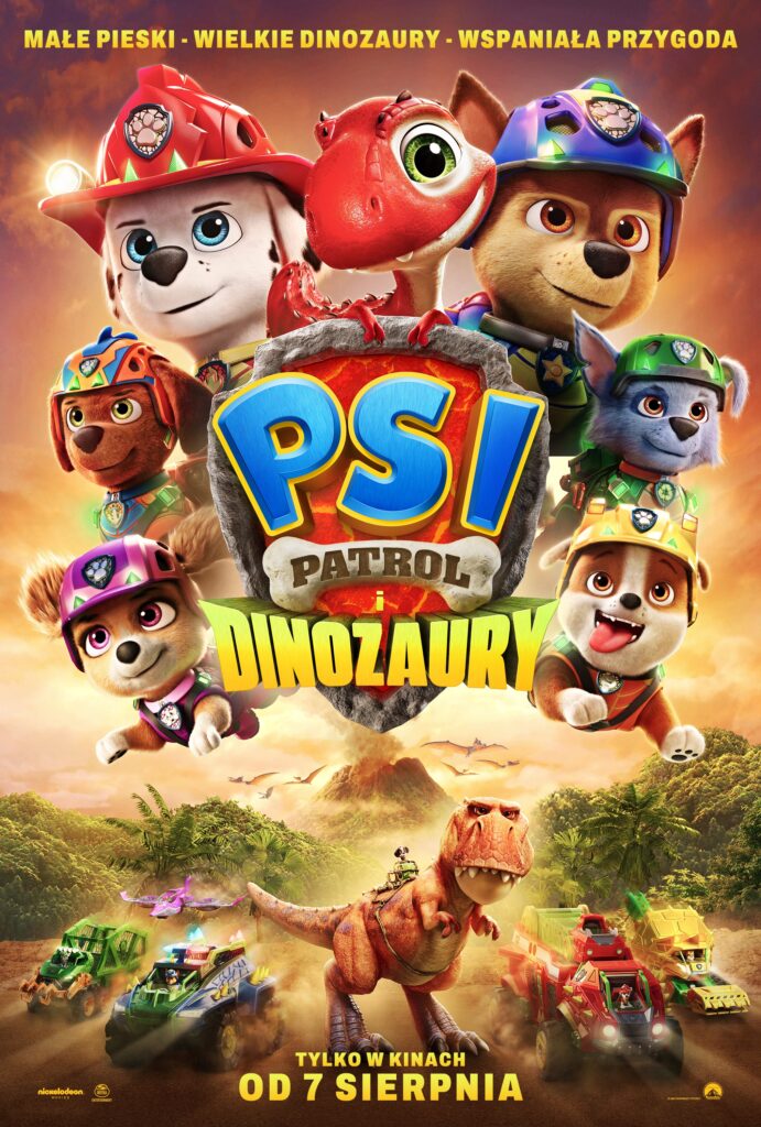 Plakat filmu: Psi Patrol i dinozaury